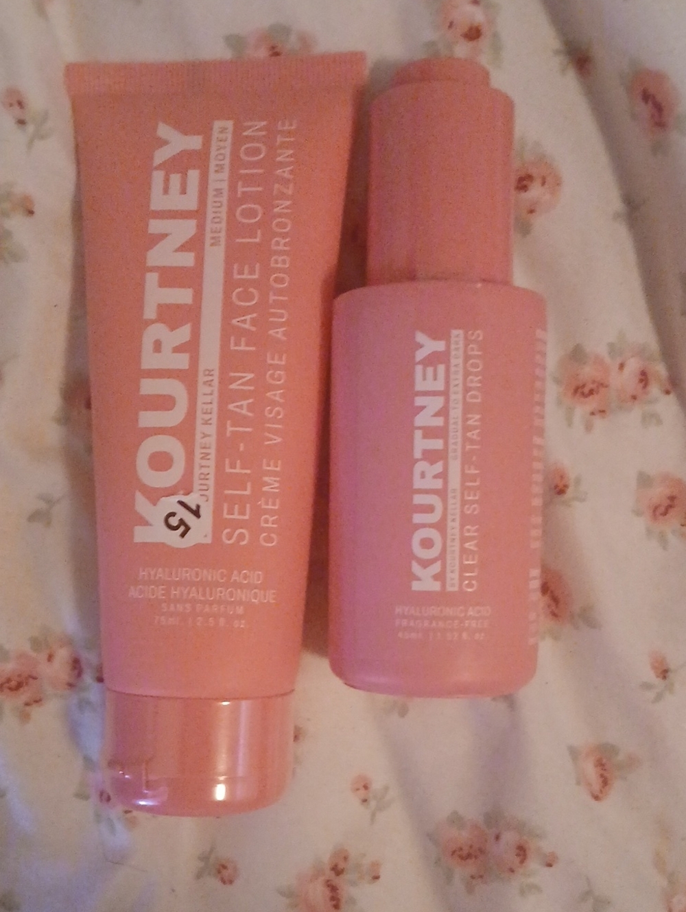Kourtney Self-Tan Face Lotion & Clear Drops — Pink